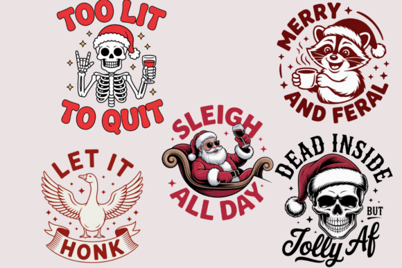 Funny and snarky Christmas SVG designs for Cricut