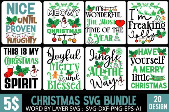 Versatile Christmas SVG files for Cricut crafting