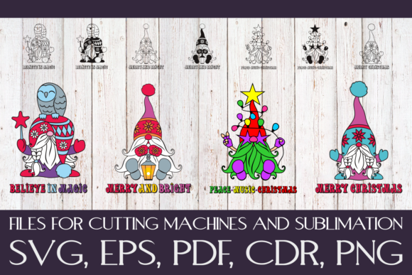 Festive Christmas gnomes SVG bundle for Cricut crafts
