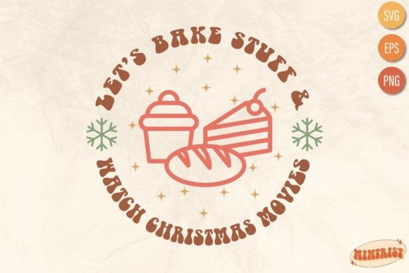 Retro Christmas baking SVGs ideal for Cricut designs
