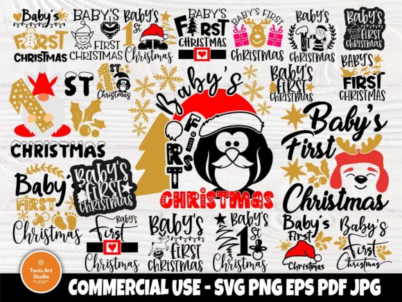 Charming Baby's First Christmas SVG designs for Cricut