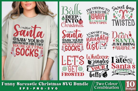 Sarcastic and humorous Christmas SVG designs for Cricut