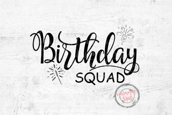 Preview of birthday squad shirt SVG