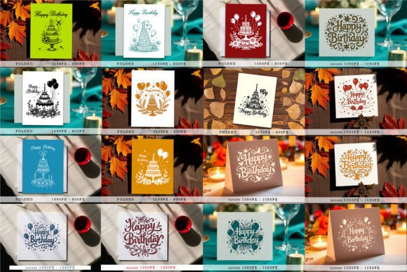 Versatile Cricut birthday card SVG bundle