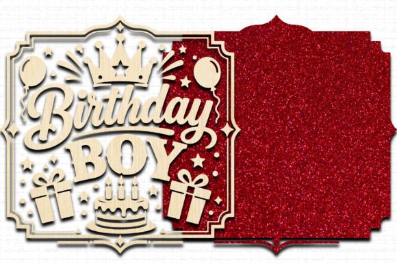 Preview of birthday boy SVG cut file