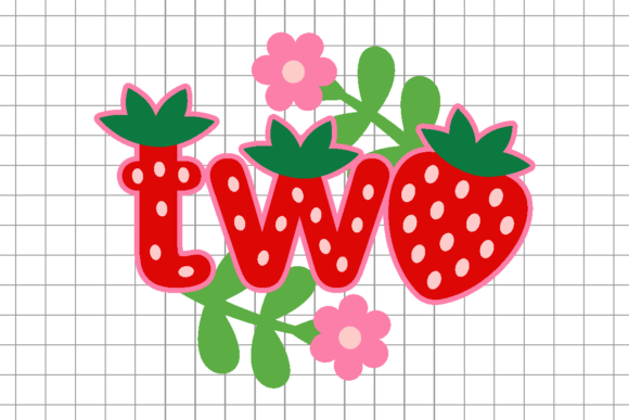 Preview of twoberry cake topper SVG