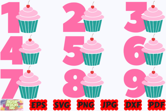 Versatile birthday numbers SVG for crafting