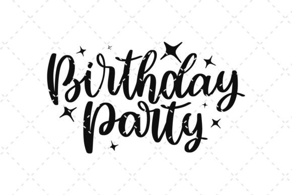 Preview of birthday party SVG cut file