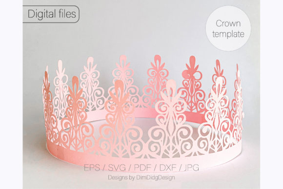 Birthday crown SVG design for a girl's princess tiara, perfect for Cricut projects