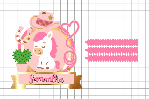 Cowgirl-themed birthday SVG for Cricut, ideal for cake decorations
