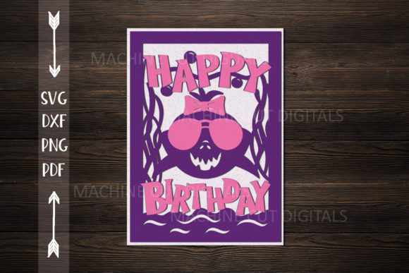 Cricut SVG for shark themed birthday cards