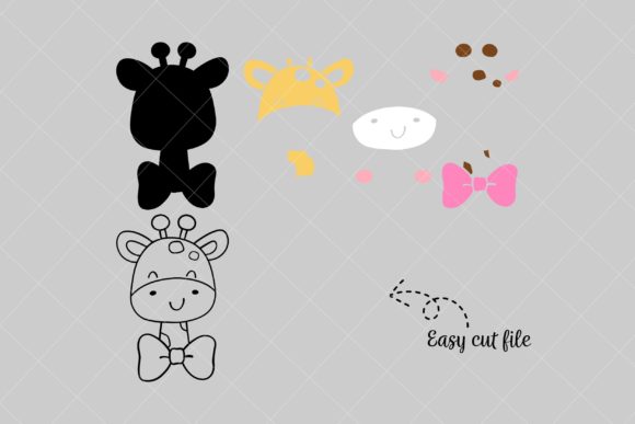 Cricut SVG with giraffe design for birthday shirts