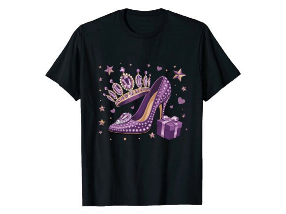 Festive birthday SVG design for a girl's T-shirt using Cricut