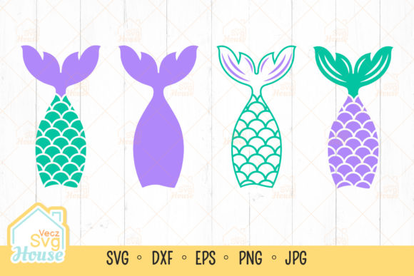Cricut-ready Mermaid Tail Girl Party SVG design for birthday projects