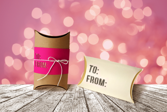 SVG template for crafting a 'To from' pillow box with Cricut