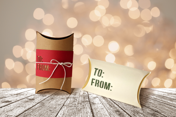 Cricut-ready SVG for making a 'To from' pillow gift box