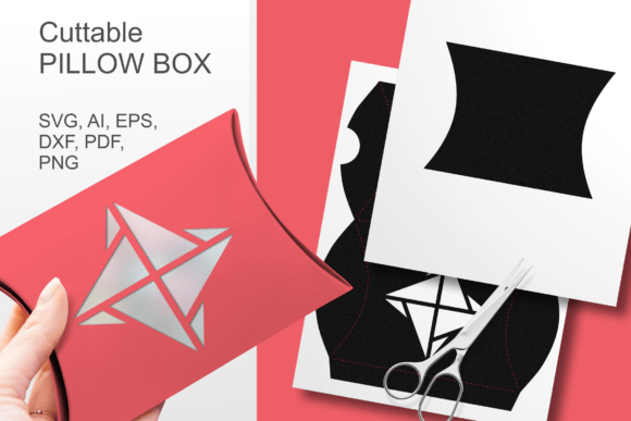Preview of winter diamond window SVG for gift box crafting