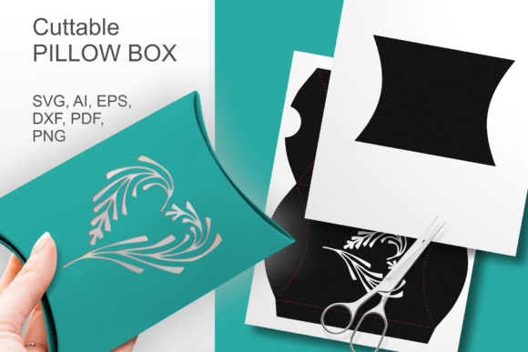 SVG of a twig heart pillow box for crafting and gift wrapping