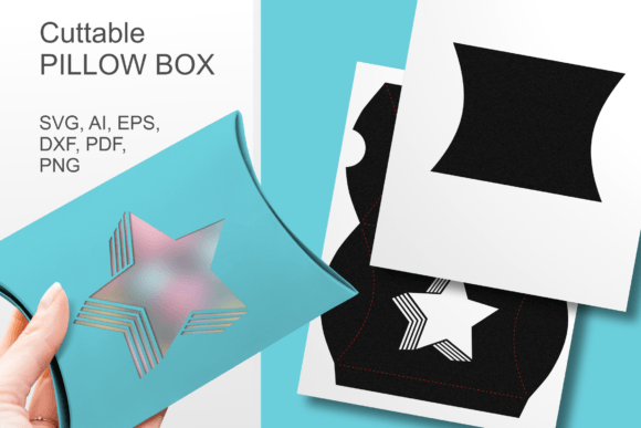 Preview of striped shadow star window SVG for gift boxes