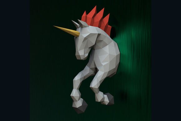 Colorful 3D unicorn papercraft design for Cricut beginners
