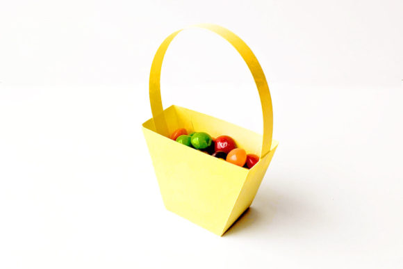 3D paper Easter basket SVG for Cricut, perfect for beginners
