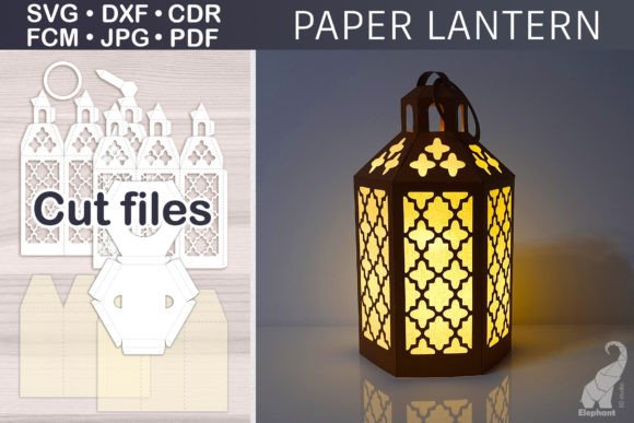 Classic paper lantern SVG design for Cricut, perfect for beginner paper projects