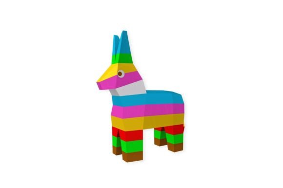 Colorful 3D Rainbow Piñata made with Cricut for beginners