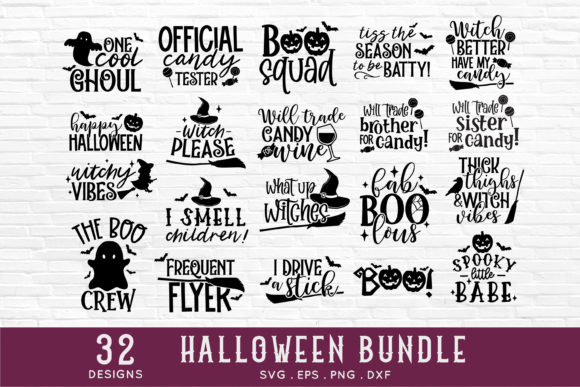 Preview of witch Halloween SVG bundle for shirts