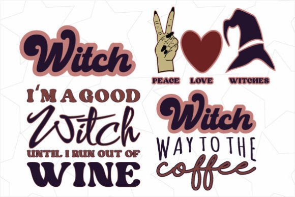 Preview of witch Halloween SVG bundle