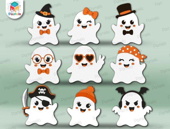 Ghost-themed Halloween SVG designs for Cricut
