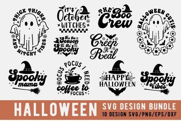 Retro Halloween SVG designs for fall Cricut projects
