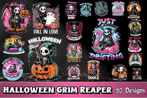 Grim Reaper SVG design for Halloween Cricut crafts