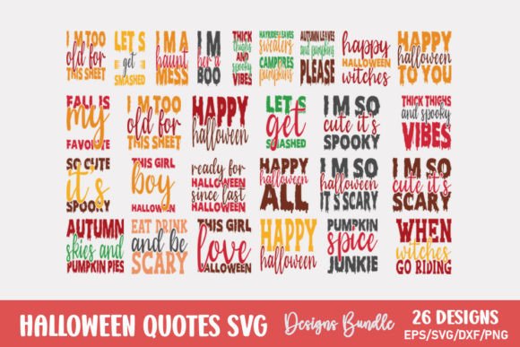 Quote-themed Halloween SVG designs for Cricut