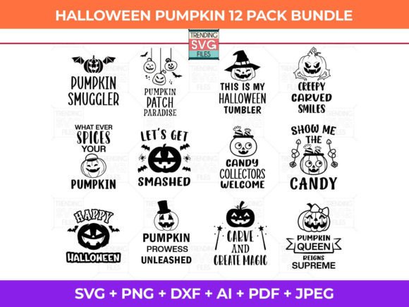 Pumpkin party-themed Halloween SVG designs for Cricut