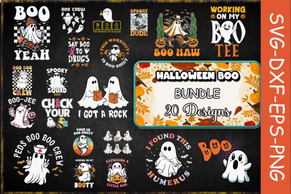 Spooky Halloween Boo SVG design for Cricut crafts