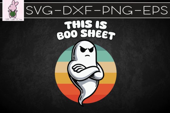 Cute ghost and Boo text SVG for Cricut Halloween projects