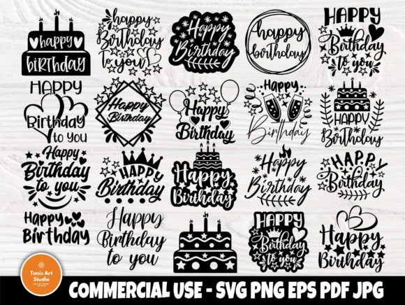 Versatile Happy Birthday Bundle SVG for Cricut
