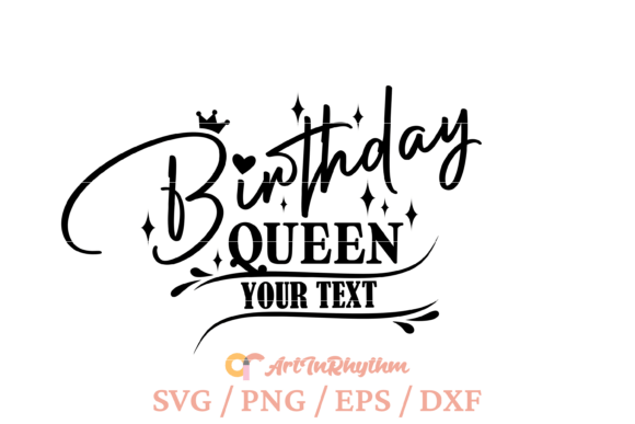Elegant Birthday Queen SVG design for Cricut shirts