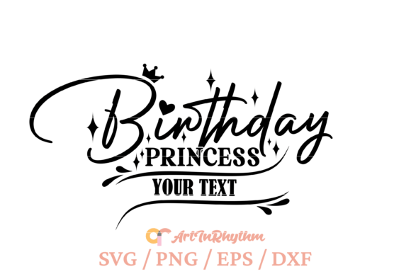 Charming Birthday Princess SVG for Cricut shirts