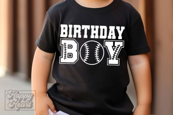 Baseball-themed Birthday Boy SVG for Cricut shirts