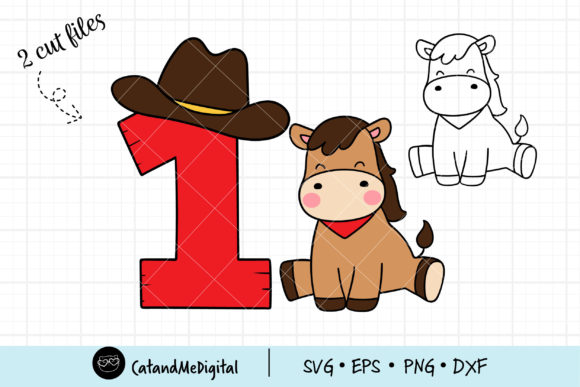 Horse-themed Birthday SVG design for Cricut shirts