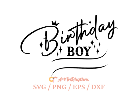 Playful Birthday Boy SVG design for Cricut shirts