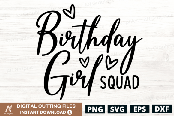 Squad-themed birthday SVG design for Cricut shirts