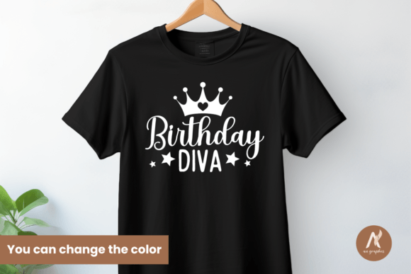 Preview of diva birthday SVG for crafting