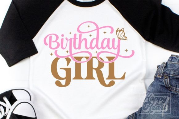 Whimsical butterfly birthday girl SVG for Cricut projects