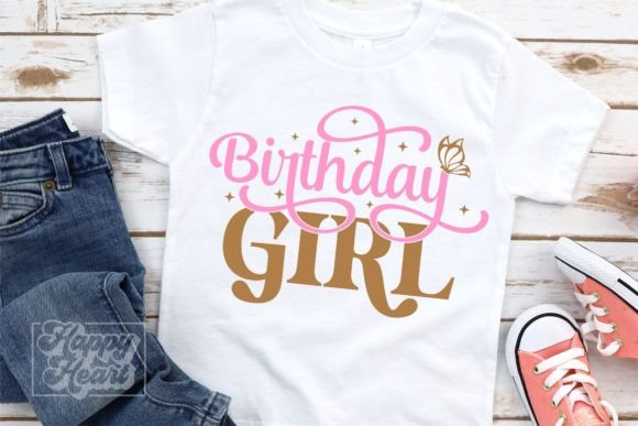 Elegant butterfly-themed birthday SVG for women