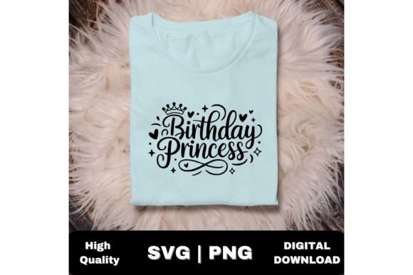 Princess crown birthday SVG design for Cricut