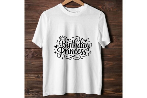 Preview of princess crown birthday SVG for crafting