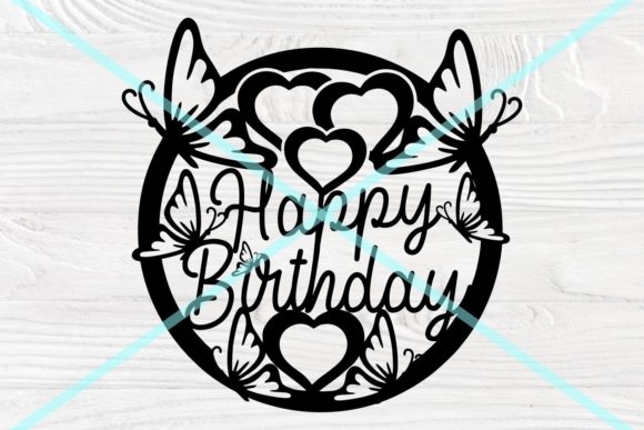 Preview of butterfly cake topper SVG for crafting
