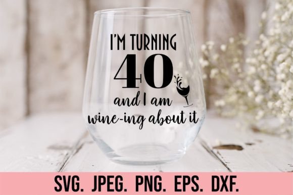 Wine glass birthday SVG design for Cricut shirts
